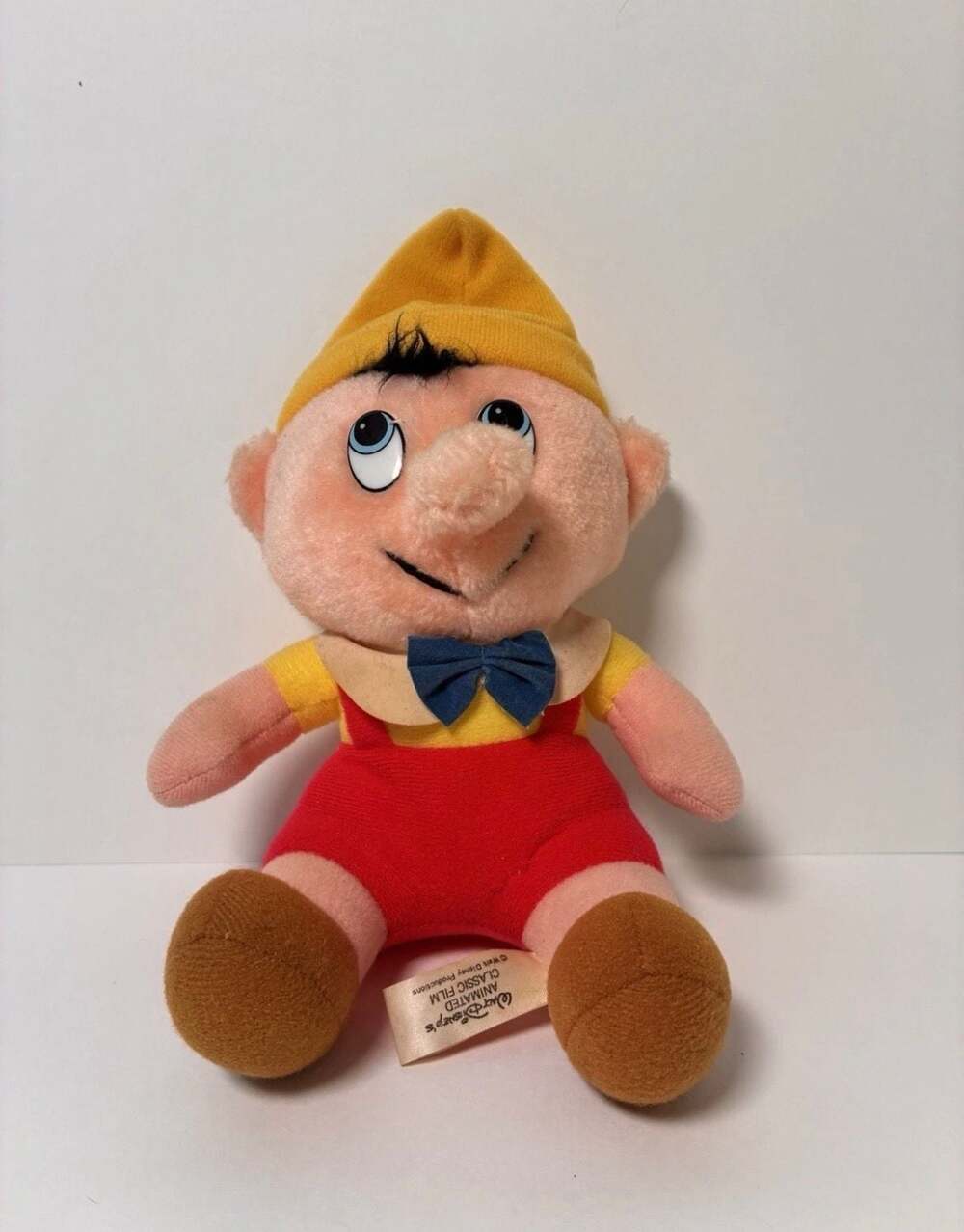 Vintage Walt Disney Animated Classic Film Pinocchio Plush Stuffed Toy